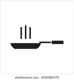 friying pan vector icon line template