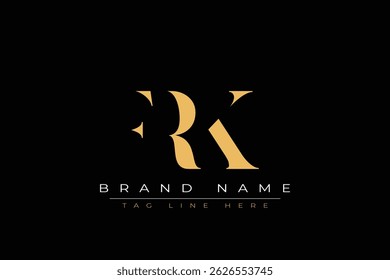 FRK abstract letter logo design. This logo is designed by three abstract letters.