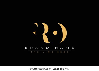 FRO abstract letter logo design. This logo is designed by three abstract letters.