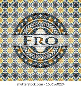 Fro arabic style emblem. Arabesque decoration.