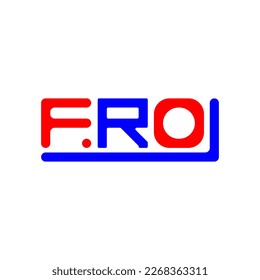 FRO letter logo creative design with vector graphic, FRO simple and modern logo.
