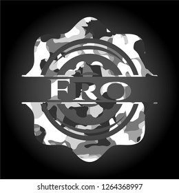 Fro on grey camouflage pattern