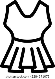 frock Vektorgrafik auf transparentem Hintergrund.Hochwertige Symbole.Dünne Vektorsymbol für Konzept und Grafikdesign.