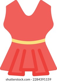 ilustración de frock Vector en un fondo transparente.Símbolos de calidad premium. Icono de vector de color de línea para concepto y diseño gráfico.