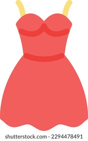 frock Vector illustration on a transparent background. Premium quality symmbols. Line Color vector icons for concept and graphic design. 
