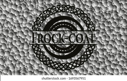 Insignia oscura de capa roca con fondo de burbujas. Ilustración vectorial. Detallado.