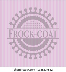Frock-coat pink emblem. Vector Illustration. Detailed.