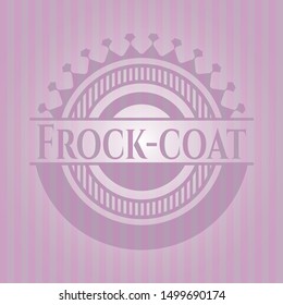 Frock-coat pink emblem. Vector Illustration. Detailed.