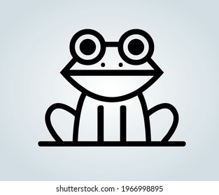 frog for abstract illustrations icon and silhouette of a frog