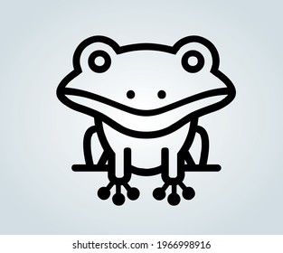 frog for abstract illustrations icon and silhouette of a frog