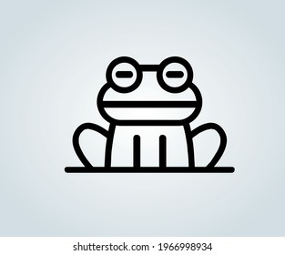 Frosch für abstrakte Illustrationen Symbol und Silhouette eines Frosches