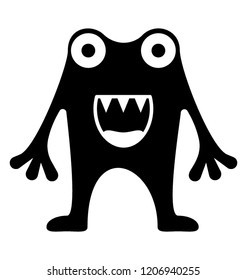 
Frog alien having sharp teeth known as frog monster 

