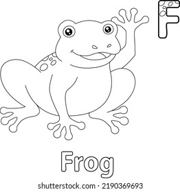 Frog Alphabet ABC Coloring Page F