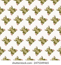 frog amphibian animal seamless pattern in vector suitable for ,background,fabric,cover,wrapping,wallpaper,etc