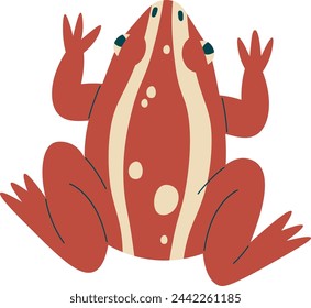 Ilustración vectorial de animal anfibio rana