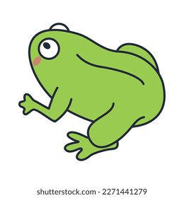 frog amphibian back comic character