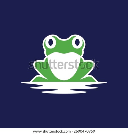 frog animal abstract logo modern style