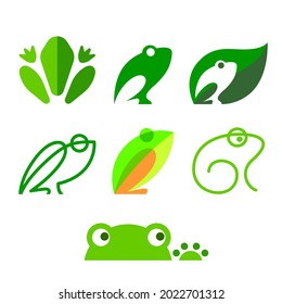 Frog Animal Amphibian logo icon symbol