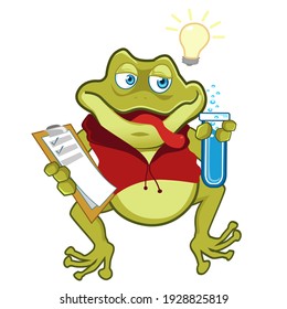 frog animal cartoon in vector