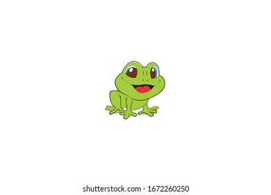 Frog Animal Cartoon Vector Illustration