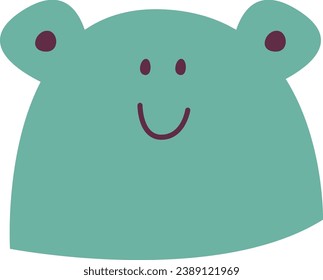 Ilustración del vector de la cara de animal de rana