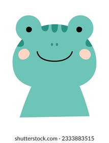 Frog Animal Head Vector Illustration