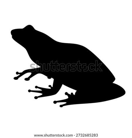 Frog animal icon silhouette. Vector image
