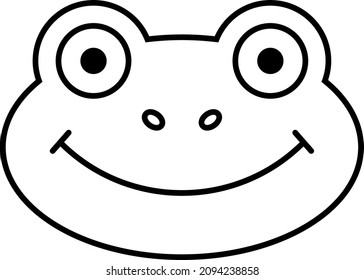 Frog Animal Outline Icon Vector