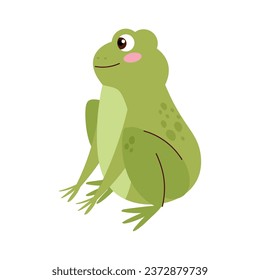 frog animal side view illustration isolated