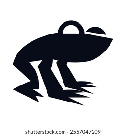 frog animal silhouette icon isolated