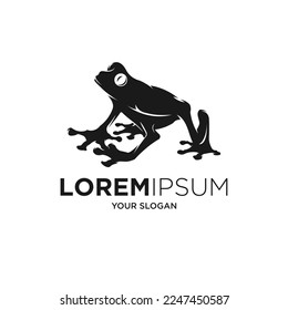 frog animal silhouette logo vector