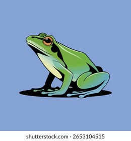 Frog animal silhouette vector art
