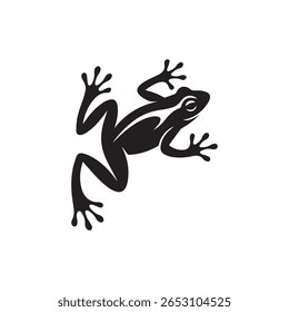 Frog animal silhouette vector art