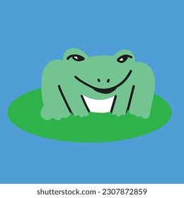 Frog Animal Vector Flat Illustration