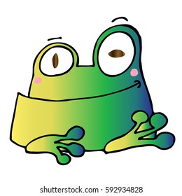 Frog. Animal. Vector graphic art.