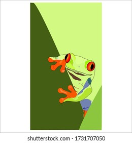 frog, animal vector icon symbol illustration template