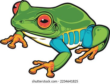 frog animal vector illustration. coqui. animal vector design