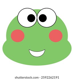 frog animal vector illustration simple clean flat for clip art design 