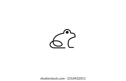 Frog animal vector logo design