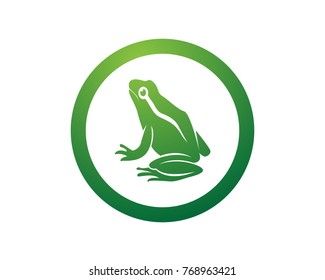 Frog animals green logo and symbols template icons