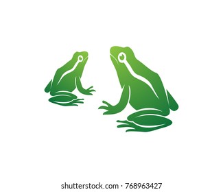 Frog animals green logo and symbols template icons