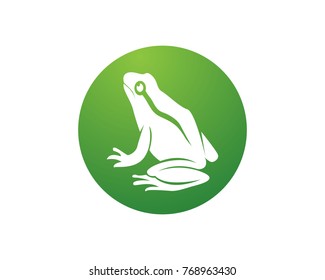 Frog animals green logo and symbols template icons