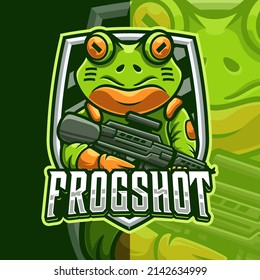 Frog Army Mascot Esport Logo Template 