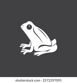 Frog Art Cartoon  Illustration with black background