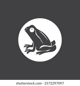 Frog Art Cartoon  Illustration with black background