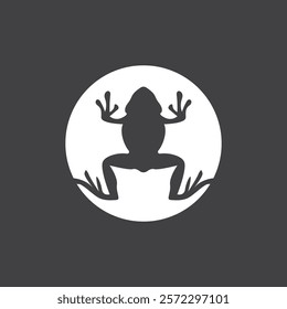 Frog Art Cartoon  Illustration with black background