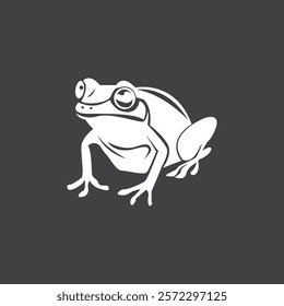 Frog Art Cartoon  Illustration with black background