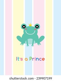 frog baby arrival card