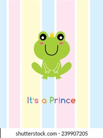 frog baby arrival card