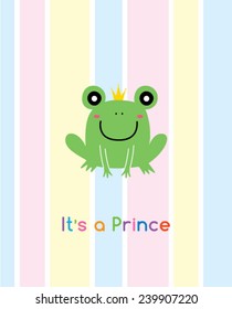 frog baby arrival card